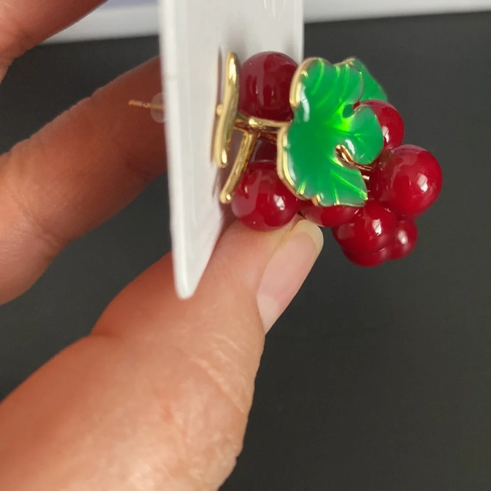 Grape Statement Earrings Boutique Item